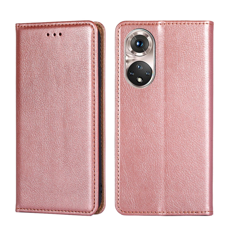 Gloss Oil Solid Color Magnetic Leather Phone Case