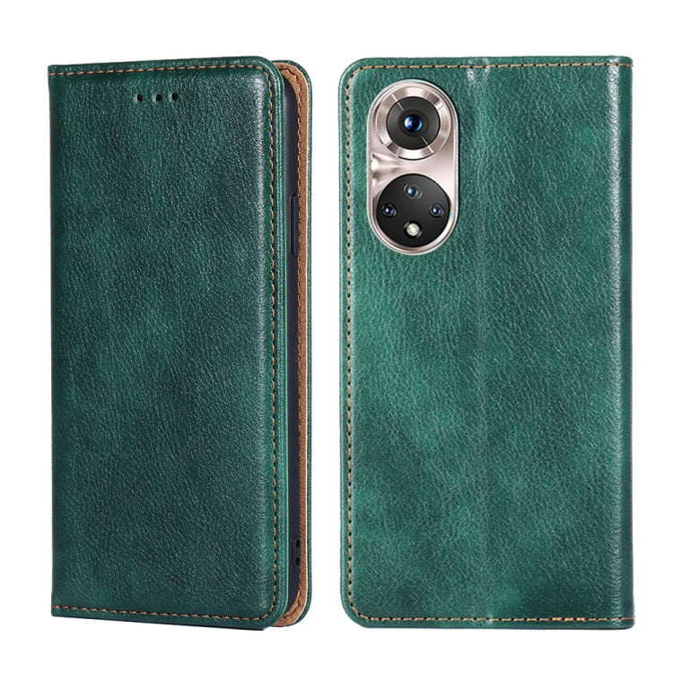 Gloss Oil Solid Color Magnetic Leather Phone Case