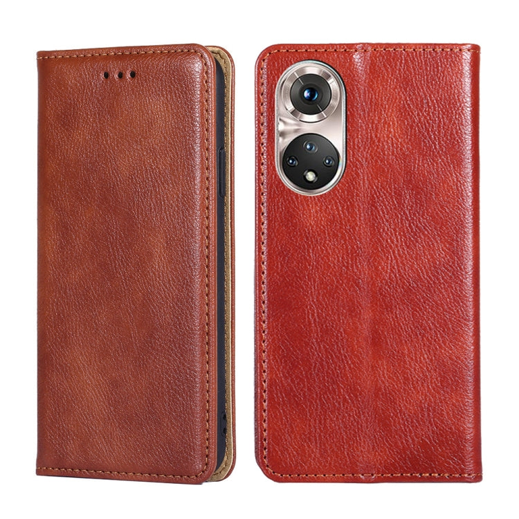 Gloss Oil Solid Color Magnetic Leather Phone Case