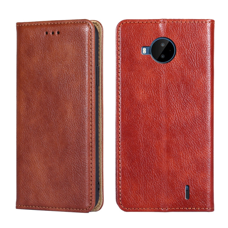 Gloss Oil Solid Color Magnetic Leather Phone Case