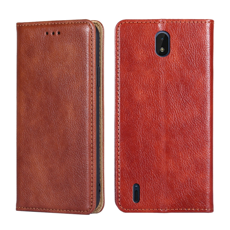 Gloss Oil Solid Color Magnetic Leather Phone Case