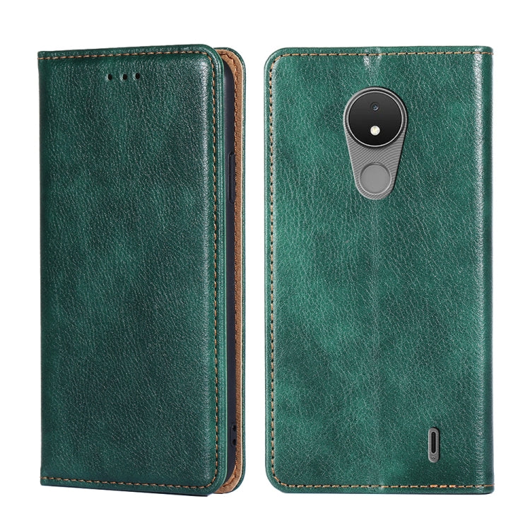Gloss Oil Solid Color Magnetic Leather Phone Case