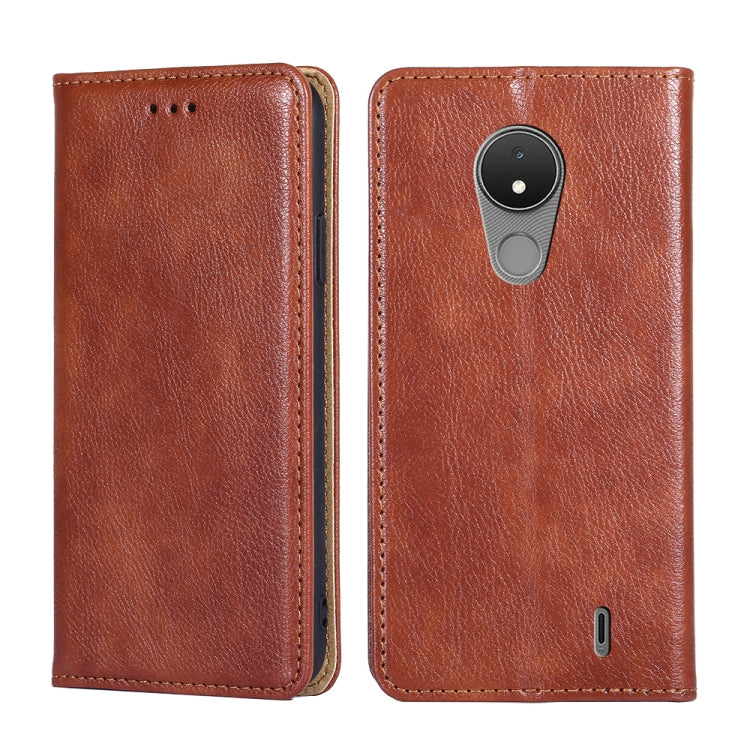 Gloss Oil Solid Color Magnetic Leather Phone Case