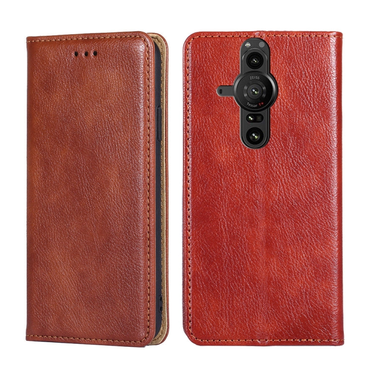 Gloss Oil Solid Color Magnetic Leather Phone Case