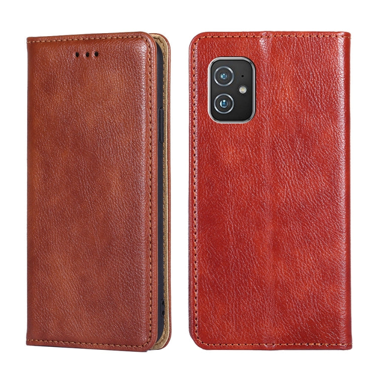 Gloss Oil Solid Color Magnetic Leather Phone Case