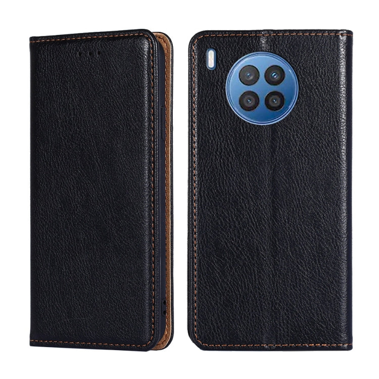 Gloss Oil Solid Color Magnetic Leather Phone Case