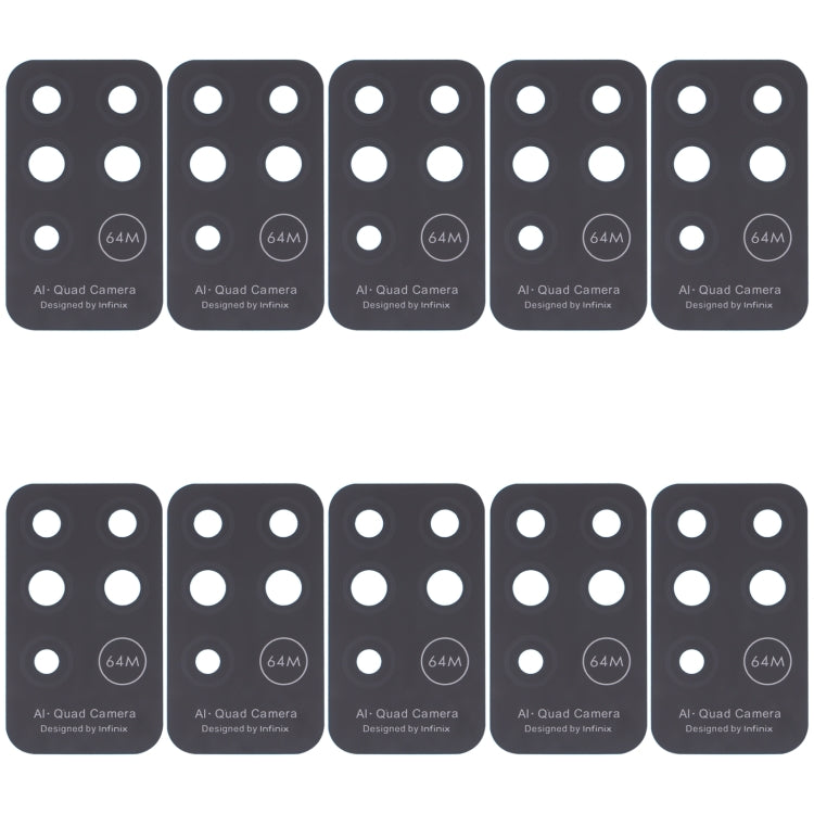 10 PCS Back Camera Lens, For Infinix Hot 10 Play, For Infinix Hot 10s/Hot 10T, For Infinix Hot 10i/Smart 5 Pro, For Infinix Note 8, For Infinix Note 10, For Infinix Hot 11s, For Infinix Hot 11 Play, For Infinix Zero X/Zero X Pro, For Infinix Note 8i���...