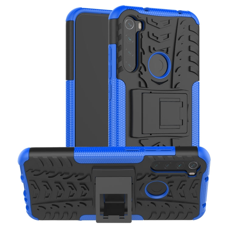 Tire Texture Shockproof TPU+PC Protective Case with Holder, For Xiaomi Redmi Note 8T, For Galaxy A51, For Galaxy A71, For Galaxy Note 10 Lite, For Galaxy S20+, For Galaxy S20 Ultra, For Galaxy A01, For Motorola One Macro, For OPPO Realme XT