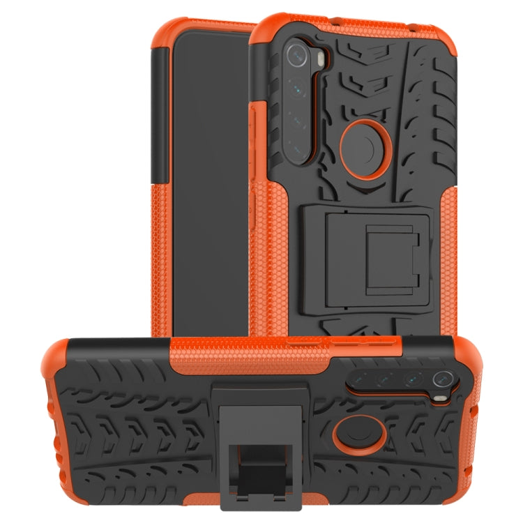 Tire Texture Shockproof TPU+PC Protective Case with Holder, For Xiaomi Redmi Note 8T, For Galaxy A51, For Galaxy A71, For Galaxy Note 10 Lite, For Galaxy S20+, For Galaxy S20 Ultra, For Galaxy A01, For Motorola One Macro, For OPPO Realme XT