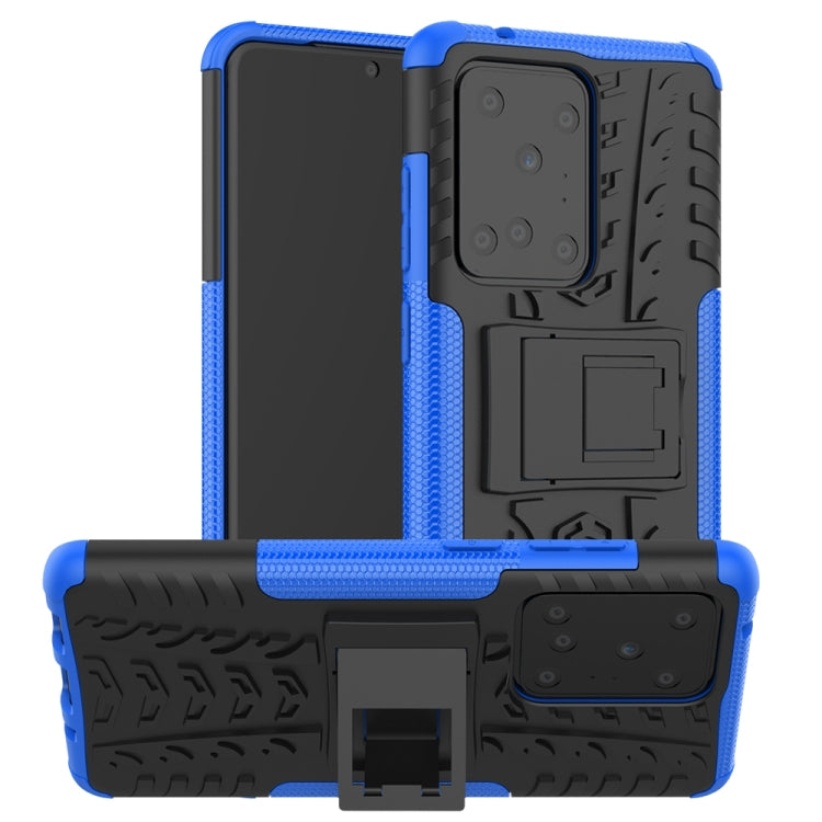 Tire Texture Shockproof TPU+PC Protective Case with Holder, For Xiaomi Redmi Note 8T, For Galaxy A51, For Galaxy A71, For Galaxy Note 10 Lite, For Galaxy S20+, For Galaxy S20 Ultra, For Galaxy A01, For Motorola One Macro, For OPPO Realme XT