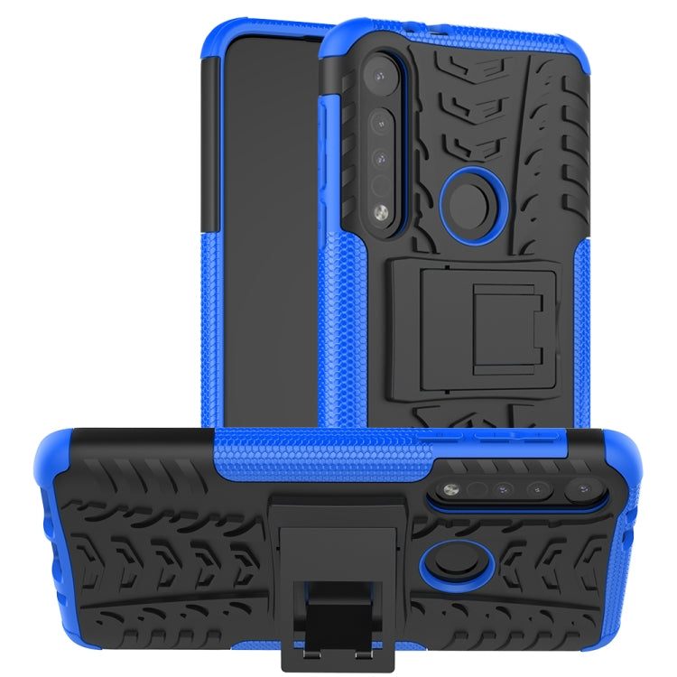 Tire Texture Shockproof TPU+PC Protective Case with Holder, For Xiaomi Redmi Note 8T, For Galaxy A51, For Galaxy A71, For Galaxy Note 10 Lite, For Galaxy S20+, For Galaxy S20 Ultra, For Galaxy A01, For Motorola One Macro, For OPPO Realme XT