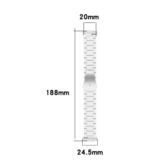 For Huawei Watch Fit 2 Three-bead Metal Stainless Steel Watch Band