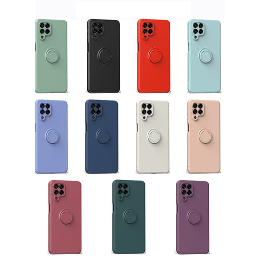 Ring Kickstand Silicone Phone Case