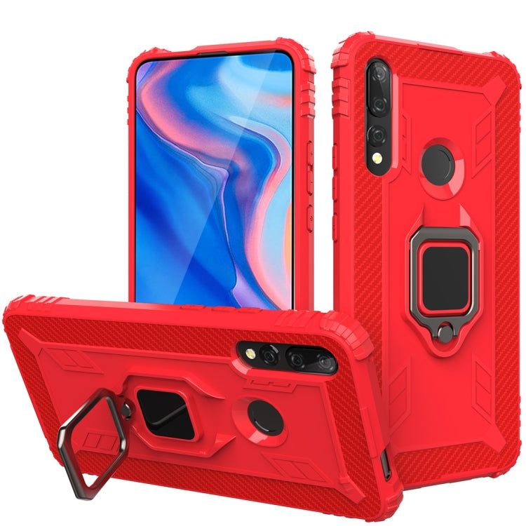 Carbon Fiber Protective Case with 360 Degree Rotating Ring Holder, For Huawei nova 4 Lite, For Huawei P Smart+ 2019, For Huawei Y9 Prime 2019, For Huawei Enjoy 10 Plus, For Huawei nova 6, For Huawei nova 6SE, For Huawei nova 7i, For Huawei P Smart Z���...