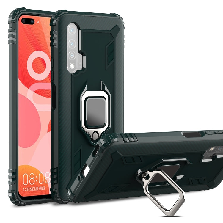 Carbon Fiber Protective Case with 360 Degree Rotating Ring Holder, For Huawei nova 4 Lite, For Huawei P Smart+ 2019, For Huawei Y9 Prime 2019, For Huawei Enjoy 10 Plus, For Huawei nova 6, For Huawei nova 6SE, For Huawei nova 7i, For Huawei P Smart Z���...