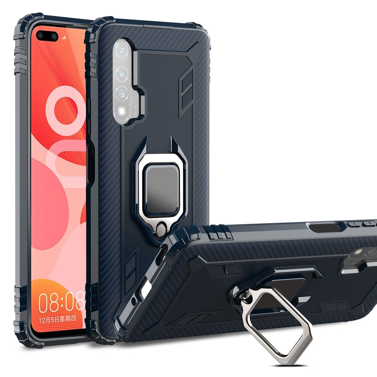Carbon Fiber Protective Case with 360 Degree Rotating Ring Holder, For Huawei nova 4 Lite, For Huawei P Smart+ 2019, For Huawei Y9 Prime 2019, For Huawei Enjoy 10 Plus, For Huawei nova 6, For Huawei nova 6SE, For Huawei nova 7i, For Huawei P Smart Z���...