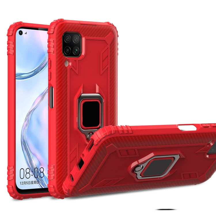 Carbon Fiber Protective Case with 360 Degree Rotating Ring Holder, For Huawei nova 4 Lite, For Huawei P Smart+ 2019, For Huawei Y9 Prime 2019, For Huawei Enjoy 10 Plus, For Huawei nova 6, For Huawei nova 6SE, For Huawei nova 7i, For Huawei P Smart Z���...