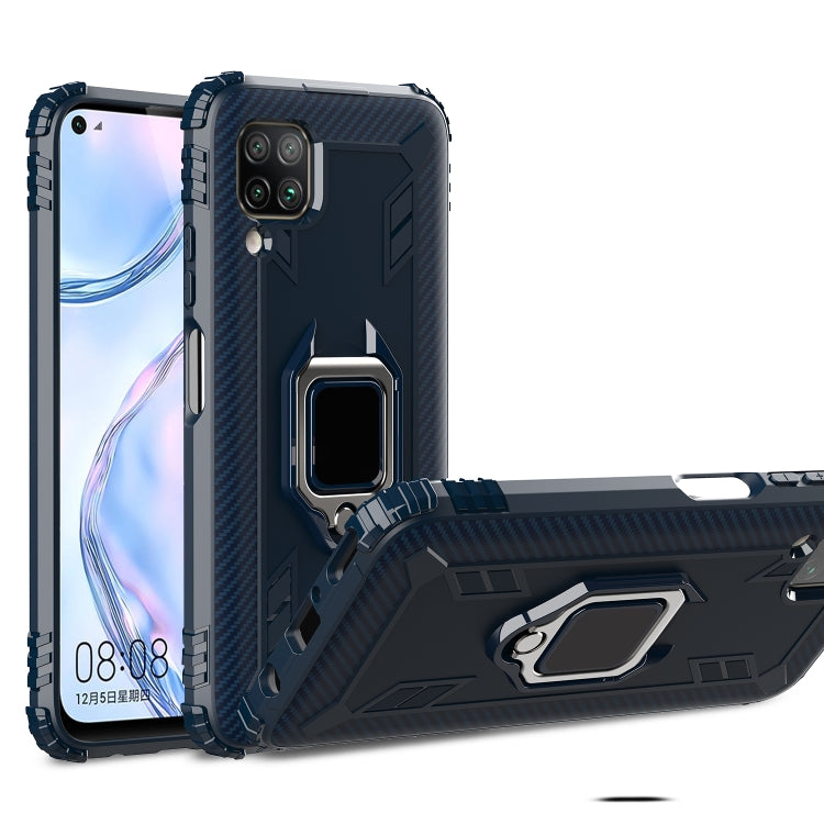 Carbon Fiber Protective Case with 360 Degree Rotating Ring Holder, For Huawei nova 4 Lite, For Huawei P Smart+ 2019, For Huawei Y9 Prime 2019, For Huawei Enjoy 10 Plus, For Huawei nova 6, For Huawei nova 6SE, For Huawei nova 7i, For Huawei P Smart Z���...