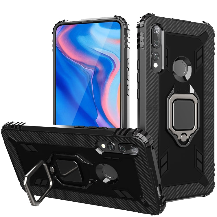 Carbon Fiber Protective Case with 360 Degree Rotating Ring Holder, For Huawei nova 4 Lite, For Huawei P Smart+ 2019, For Huawei Y9 Prime 2019, For Huawei Enjoy 10 Plus, For Huawei nova 6, For Huawei nova 6SE, For Huawei nova 7i, For Huawei P Smart Z���...