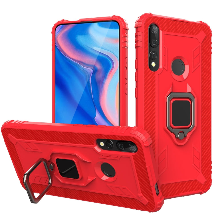 Carbon Fiber Protective Case with 360 Degree Rotating Ring Holder, For Huawei nova 4 Lite, For Huawei P Smart+ 2019, For Huawei Y9 Prime 2019, For Huawei Enjoy 10 Plus, For Huawei nova 6, For Huawei nova 6SE, For Huawei nova 7i, For Huawei P Smart Z���...