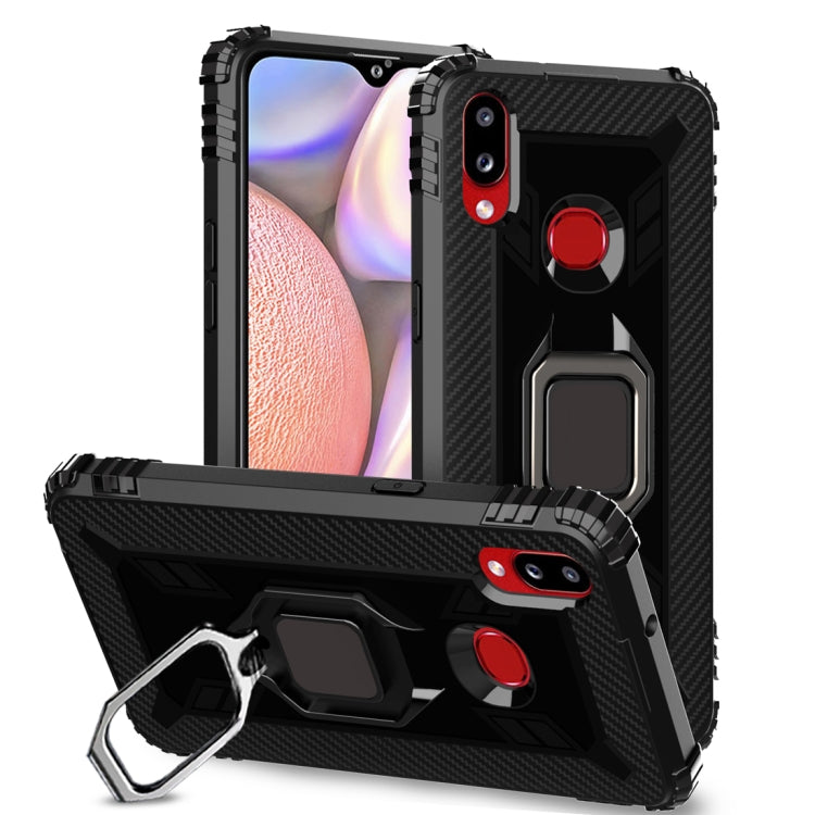Carbon Fiber Protective Case with 360 Degree Rotating Ring Holder, For Huawei nova 4 Lite, For Huawei P Smart+ 2019, For Huawei Y9 Prime 2019, For Huawei Enjoy 10 Plus, For Huawei nova 6, For Huawei nova 6SE, For Huawei nova 7i, For Huawei P Smart Z���...