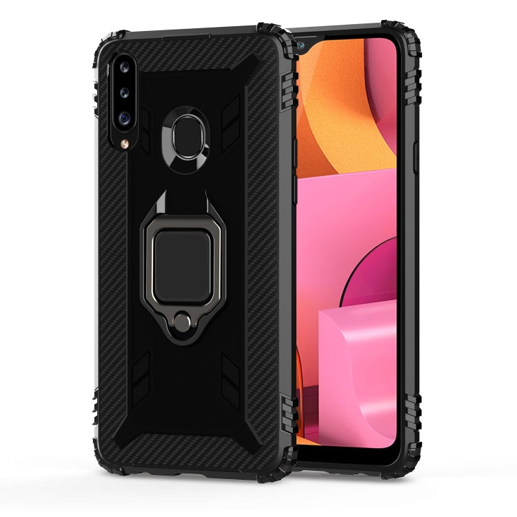 Carbon Fiber Protective Case with 360 Degree Rotating Ring Holder, For Huawei nova 4 Lite, For Huawei P Smart+ 2019, For Huawei Y9 Prime 2019, For Huawei Enjoy 10 Plus, For Huawei nova 6, For Huawei nova 6SE, For Huawei nova 7i, For Huawei P Smart Z���...