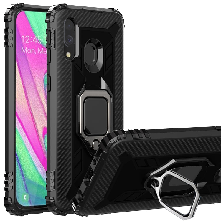 Carbon Fiber Protective Case with 360 Degree Rotating Ring Holder, For Huawei nova 4 Lite, For Huawei P Smart+ 2019, For Huawei Y9 Prime 2019, For Huawei Enjoy 10 Plus, For Huawei nova 6, For Huawei nova 6SE, For Huawei nova 7i, For Huawei P Smart Z���...