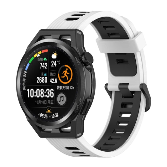 22mm Stripe Two-color Silicone Watch Band