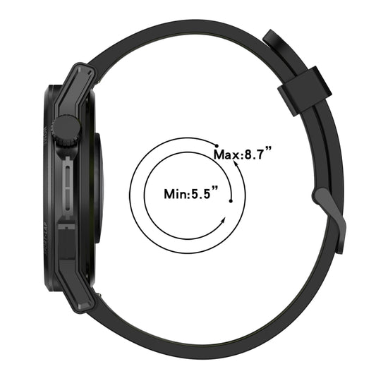 22mm Stripe Two-color Silicone Watch Band
