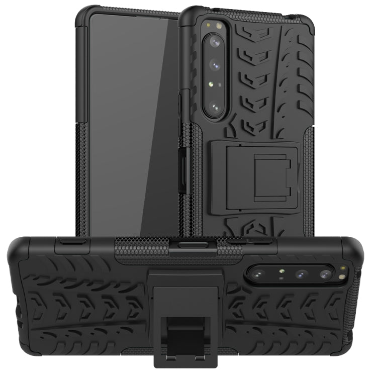 Tire Texture Shockproof TPU+PC Protective Case with Holder, For Motorola Moto E (2020), For Sony Xperia 1 II, For iPad Pro 11 (2020)