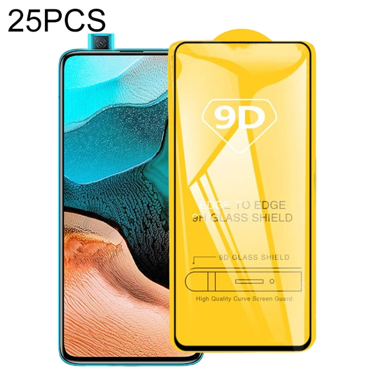 25 PCS 9D Full Glue Full Screen Tempered Glass Film, For Huawei P40, For Huawei P40 Lite, For Huawei Y7p 2020, For Huawei  Nova 6 SE, For Huawei  Nova 7i, For Huawei Y6s (2019), For Huawei Y9s, For Huawei P Smart Pro 2019, For Huawei P Smart 2020������...