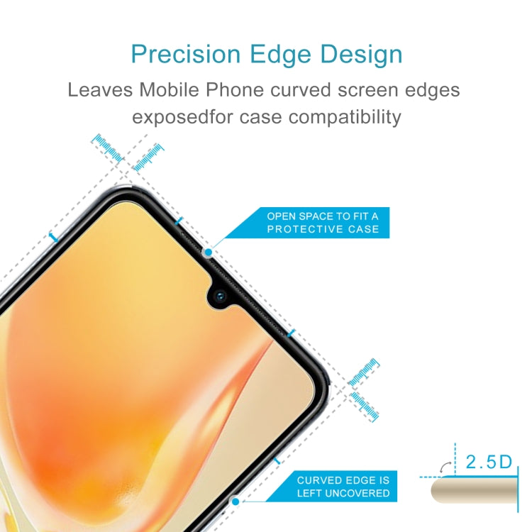 10 PCS 0.26mm 9H 2.5D Tempered Glass Film, For vivo V25 / V25e / X80 Lite / V21s (10 PCS)
