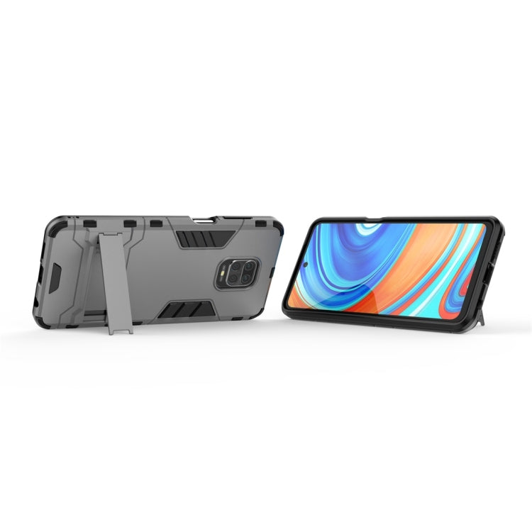 Shockproof PC + TPU Protective Case with Invisible Holder, For Xiaomi Redmi Note 9 Pro Max