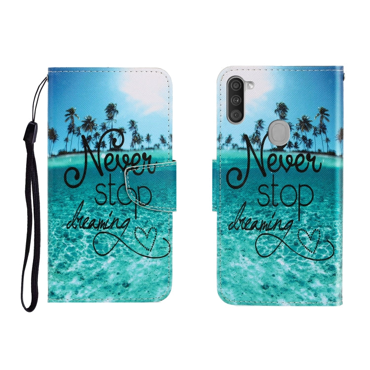 Colored Drawing Horizontal Flip Leather Case with Holder & Card Slot & Wallet, For Galaxy A01, For OPPO A11, For Galaxy A21, For Galaxy A41, For Galaxy M11, For Huawei P40 Lite