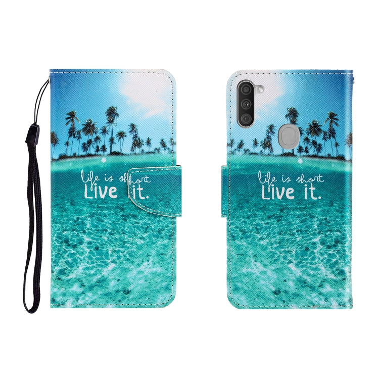 Colored Drawing Horizontal Flip Leather Case with Holder & Card Slot & Wallet, For Galaxy A01, For OPPO A11, For Galaxy A21, For Galaxy A41, For Galaxy M11, For Huawei P40 Lite