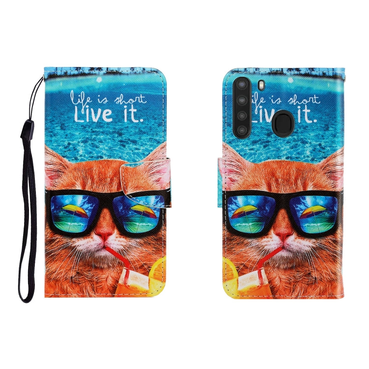 Colored Drawing Horizontal Flip Leather Case with Holder & Card Slot & Wallet, For Galaxy A01, For OPPO A11, For Galaxy A21, For Galaxy A41, For Galaxy M11, For Huawei P40 Lite