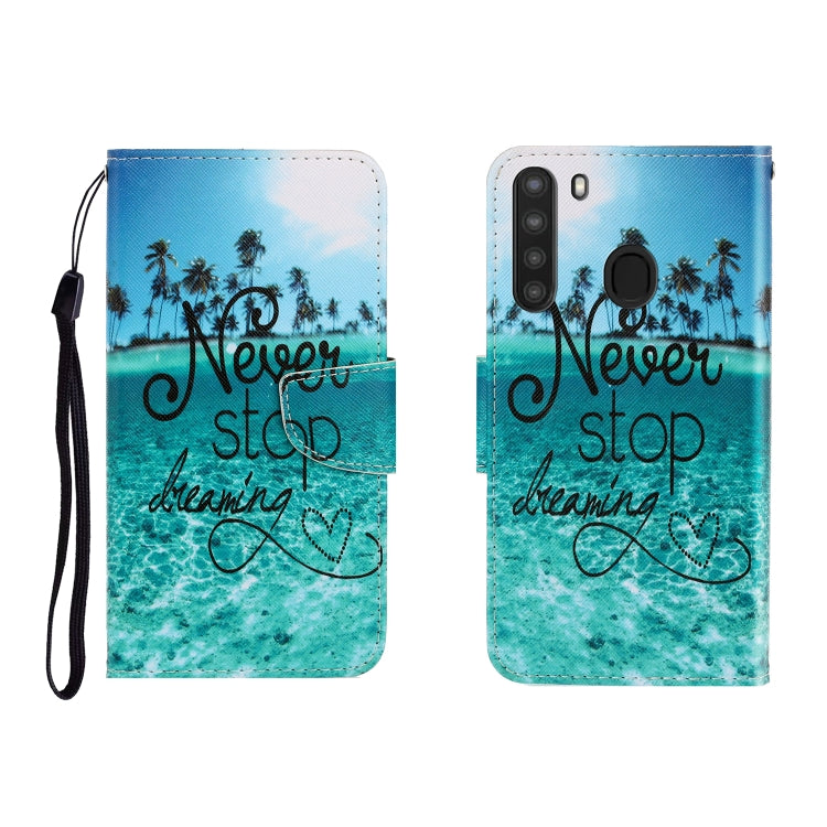 Colored Drawing Horizontal Flip Leather Case with Holder & Card Slot & Wallet, For Galaxy A01, For OPPO A11, For Galaxy A21, For Galaxy A41, For Galaxy M11, For Huawei P40 Lite