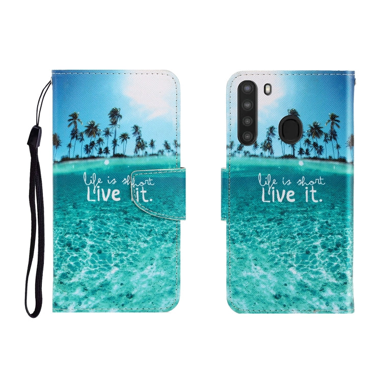 Colored Drawing Horizontal Flip Leather Case with Holder & Card Slot & Wallet, For Galaxy A01, For OPPO A11, For Galaxy A21, For Galaxy A41, For Galaxy M11, For Huawei P40 Lite