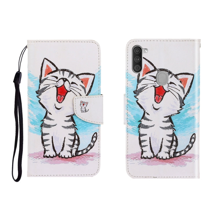 Colored Drawing Horizontal Flip Leather Case with Holder & Card Slot & Wallet, For Galaxy A01, For OPPO A11, For Galaxy A21, For Galaxy A41, For Galaxy M11, For Huawei P40 Lite