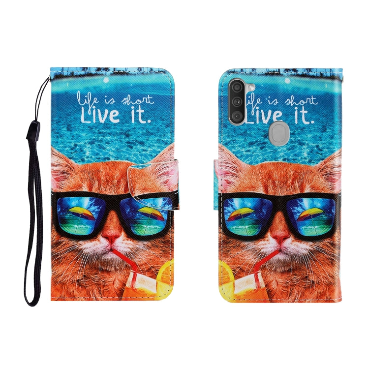 Colored Drawing Horizontal Flip Leather Case with Holder & Card Slot & Wallet, For Galaxy A01, For OPPO A11, For Galaxy A21, For Galaxy A41, For Galaxy M11, For Huawei P40 Lite