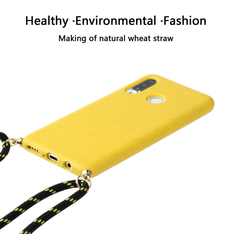 Wheat Straw Material + TPU Protective Case with Lanyard, For Huawei P30 Lite, For Huawei P30 Pro, For Galaxy S20 Plus, For Samsung Galaxy S10, For Samsung Galaxy S10 Plus, For Samsung Galaxy S10e, For Samsung Galaxy S20, For Samsung Galaxy S20 Plus����...