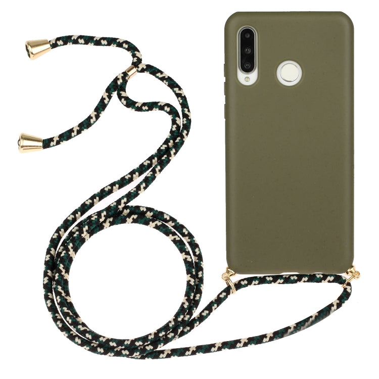 Wheat Straw Material + TPU Protective Case with Lanyard, For Huawei P30 Lite, For Huawei P30 Pro, For Galaxy S20 Plus, For Samsung Galaxy S10, For Samsung Galaxy S10 Plus, For Samsung Galaxy S10e, For Samsung Galaxy S20, For Samsung Galaxy S20 Plus����...
