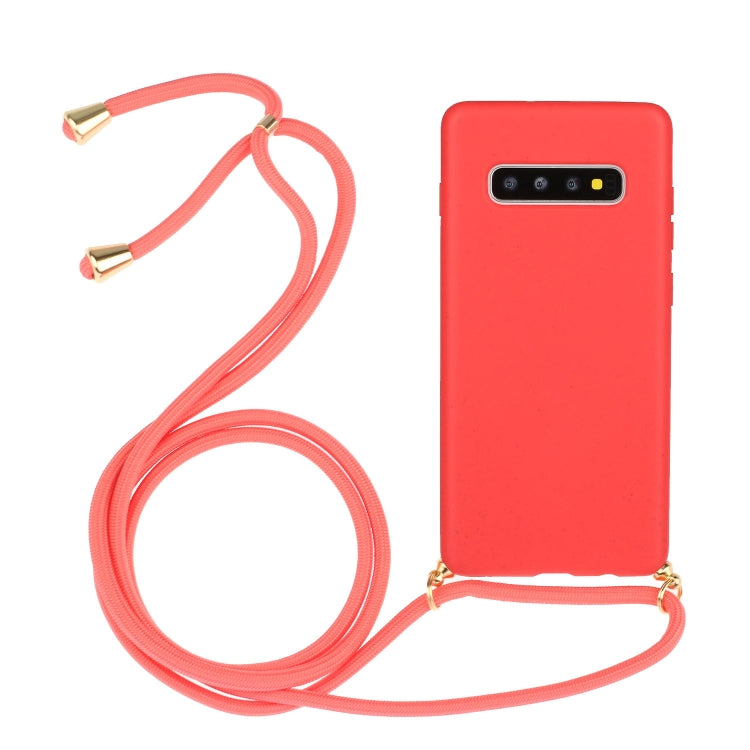 Wheat Straw Material + TPU Protective Case with Lanyard, For Huawei P30 Lite, For Huawei P30 Pro, For Galaxy S20 Plus, For Samsung Galaxy S10, For Samsung Galaxy S10 Plus, For Samsung Galaxy S10e, For Samsung Galaxy S20, For Samsung Galaxy S20 Plus����...