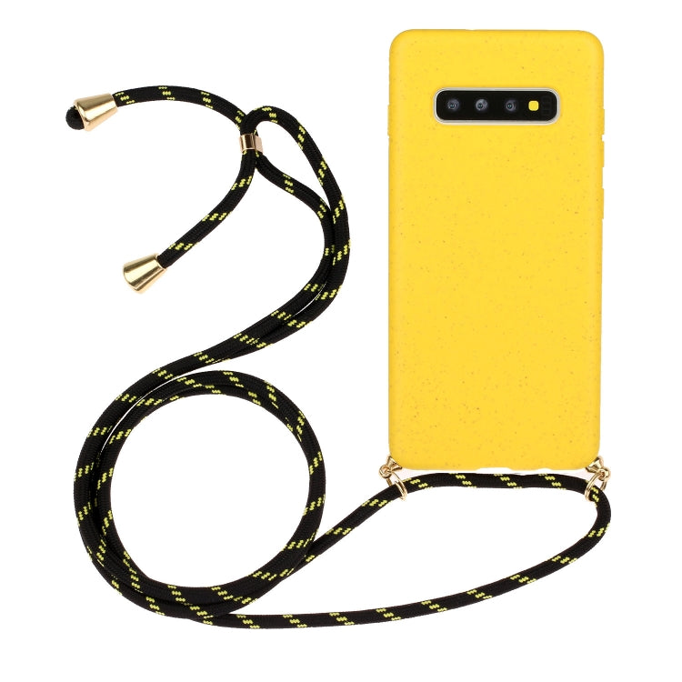 Wheat Straw Material + TPU Protective Case with Lanyard, For Huawei P30 Lite, For Huawei P30 Pro, For Galaxy S20 Plus, For Samsung Galaxy S10, For Samsung Galaxy S10 Plus, For Samsung Galaxy S10e, For Samsung Galaxy S20, For Samsung Galaxy S20 Plus����...