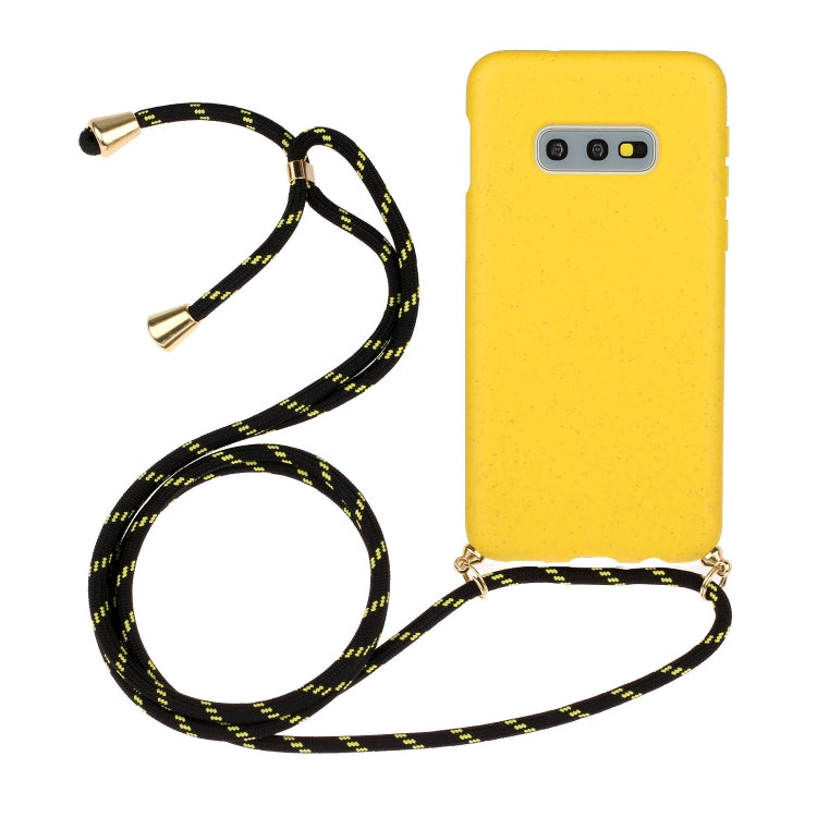 Wheat Straw Material + TPU Protective Case with Lanyard, For Huawei P30 Lite, For Huawei P30 Pro, For Galaxy S20 Plus, For Samsung Galaxy S10, For Samsung Galaxy S10 Plus, For Samsung Galaxy S10e, For Samsung Galaxy S20, For Samsung Galaxy S20 Plus����...