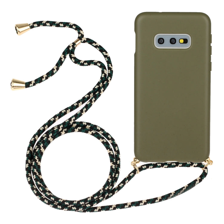 Wheat Straw Material + TPU Protective Case with Lanyard, For Huawei P30 Lite, For Huawei P30 Pro, For Galaxy S20 Plus, For Samsung Galaxy S10, For Samsung Galaxy S10 Plus, For Samsung Galaxy S10e, For Samsung Galaxy S20, For Samsung Galaxy S20 Plus����...