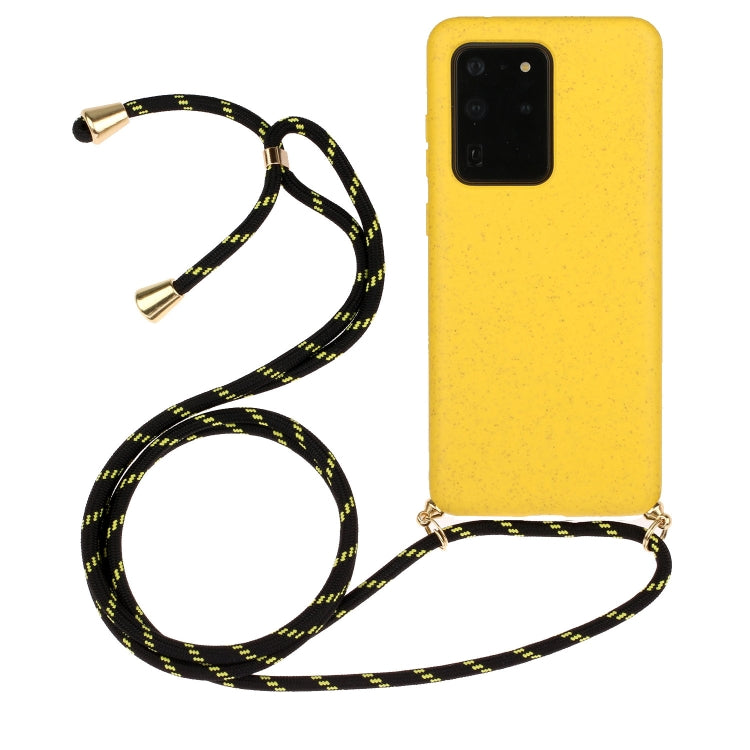 Wheat Straw Material + TPU Protective Case with Lanyard, For Huawei P30 Lite, For Huawei P30 Pro, For Galaxy S20 Plus, For Samsung Galaxy S10, For Samsung Galaxy S10 Plus, For Samsung Galaxy S10e, For Samsung Galaxy S20, For Samsung Galaxy S20 Plus����...