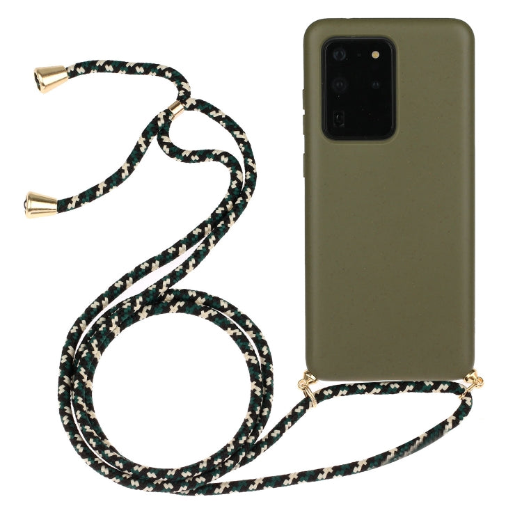 Wheat Straw Material + TPU Protective Case with Lanyard, For Huawei P30 Lite, For Huawei P30 Pro, For Galaxy S20 Plus, For Samsung Galaxy S10, For Samsung Galaxy S10 Plus, For Samsung Galaxy S10e, For Samsung Galaxy S20, For Samsung Galaxy S20 Plus����...
