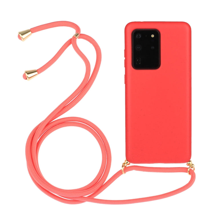 Wheat Straw Material + TPU Protective Case with Lanyard, For Huawei P30 Lite, For Huawei P30 Pro, For Galaxy S20 Plus, For Samsung Galaxy S10, For Samsung Galaxy S10 Plus, For Samsung Galaxy S10e, For Samsung Galaxy S20, For Samsung Galaxy S20 Plus����...