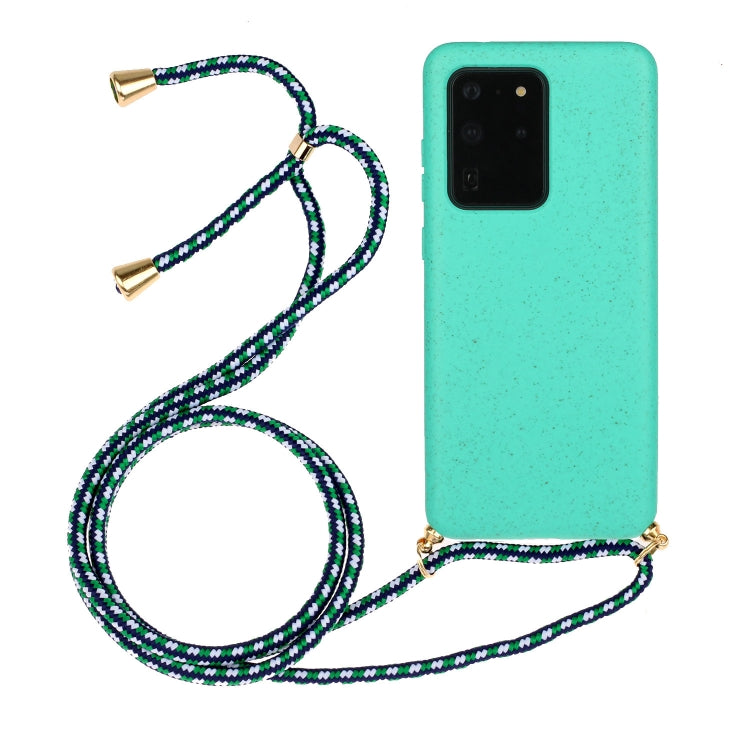 Wheat Straw Material + TPU Protective Case with Lanyard, For Huawei P30 Lite, For Huawei P30 Pro, For Galaxy S20 Plus, For Samsung Galaxy S10, For Samsung Galaxy S10 Plus, For Samsung Galaxy S10e, For Samsung Galaxy S20, For Samsung Galaxy S20 Plus����...